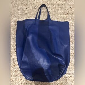 Celine Blue Leather Tote Bag great condition